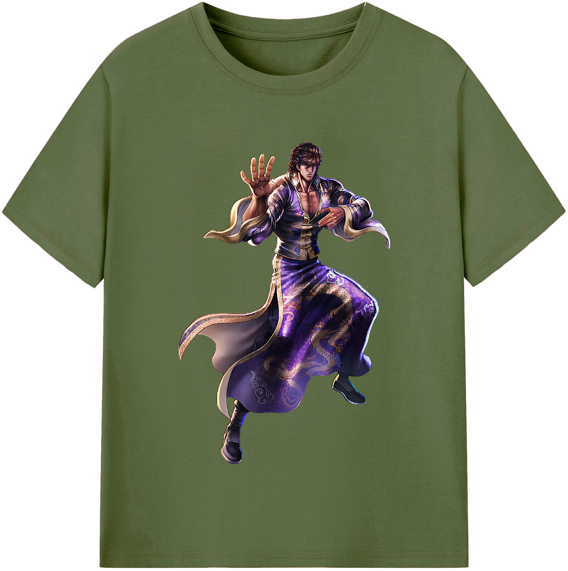 （画像用） 北斗の拳 Fist of the North Star 綿100％半袖Tシャツ（フロントプリント）